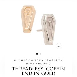 Coffin Earrings in Gold and Silver